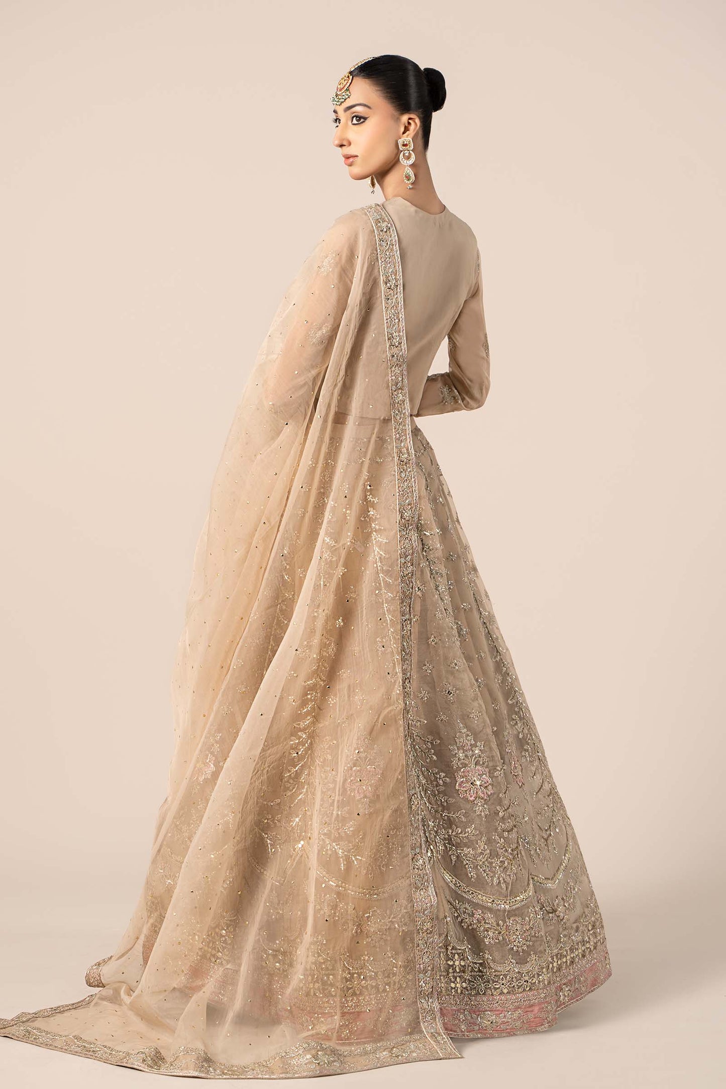 3 Piece Embroidered Organza Suit