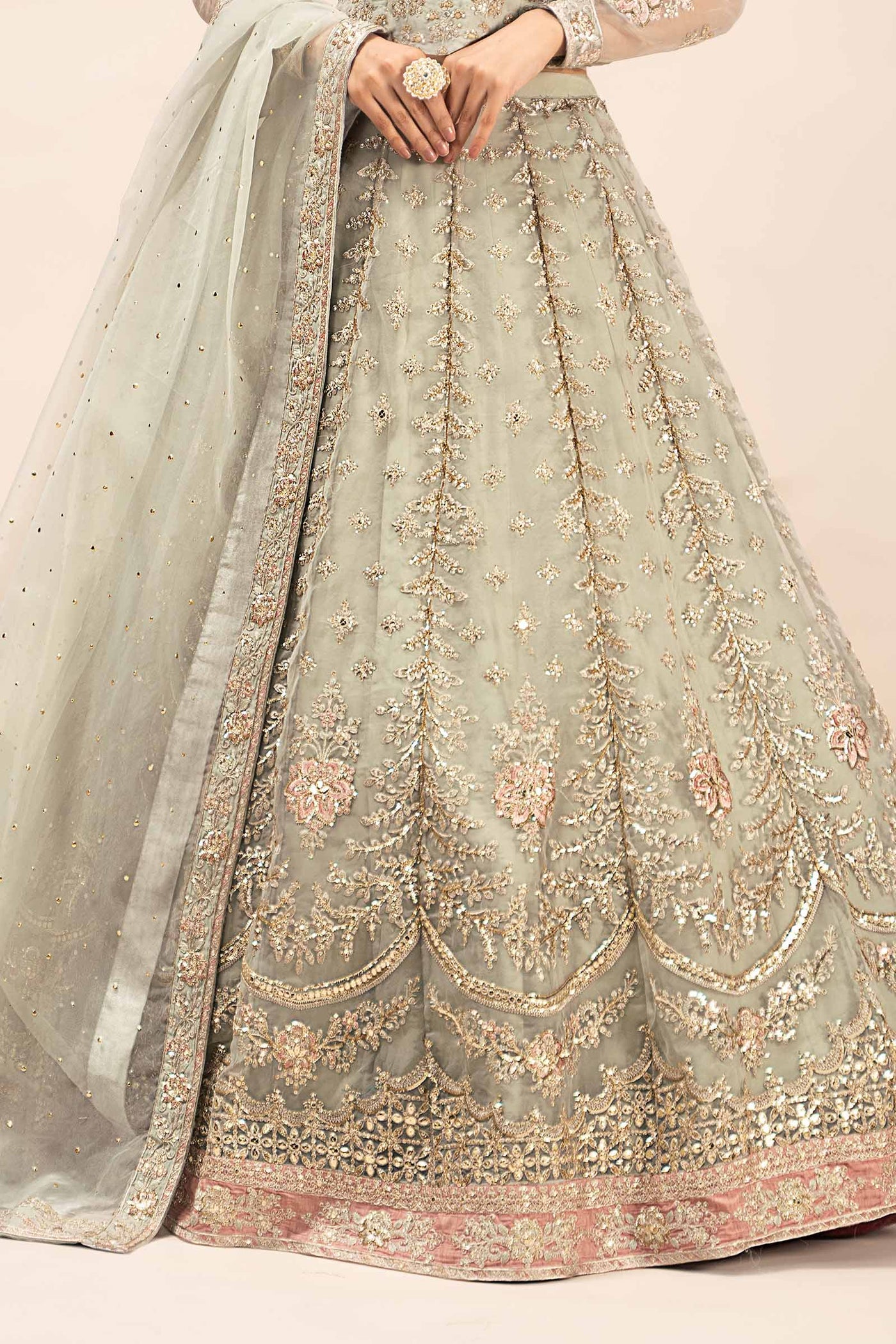 3 Piece Embroidered Organza Suit | SF-EF25-55