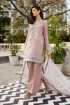3 Piece Embroidered Raw Silk Suit