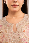 3 Piece Embroidered Organza Suit