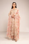 3 Piece Embroidered Organza Suit