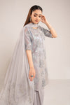 3 Piece Embroidered Chiffon Suit