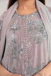 3 Piece Embroidered Chiffon Suit