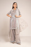 3 Piece Embroidered Chiffon Suit