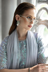 3 Piece Embroidered Chiffon Suit