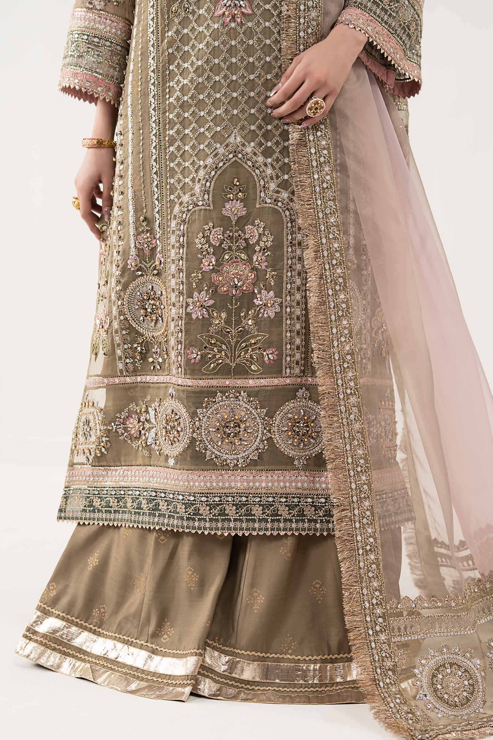 3 Piece Embroidered Organza Suit