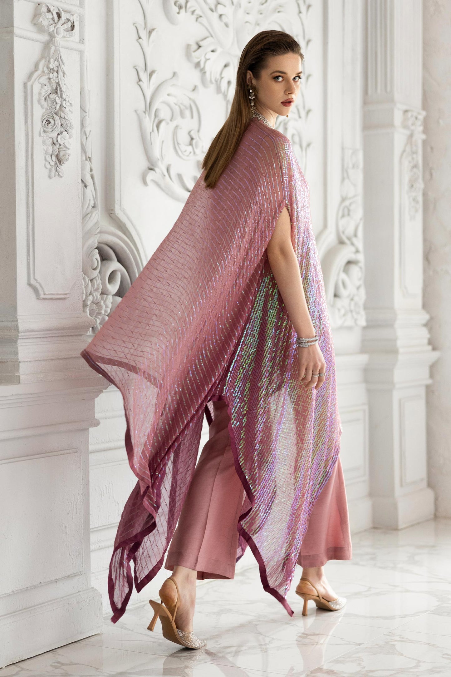 3 Piece Embroidered Chiffon Suit