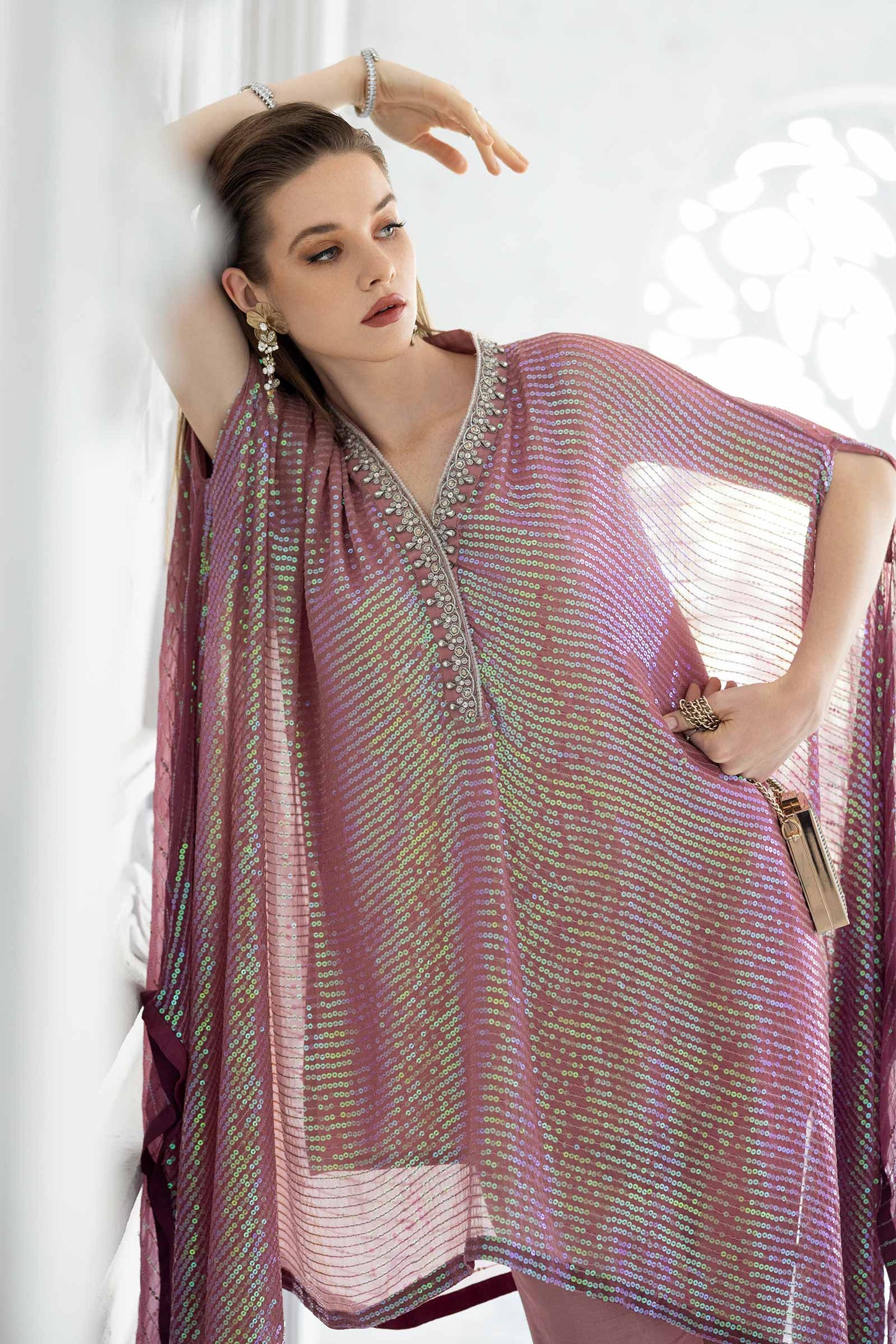 3 Piece Embroidered Chiffon Suit
