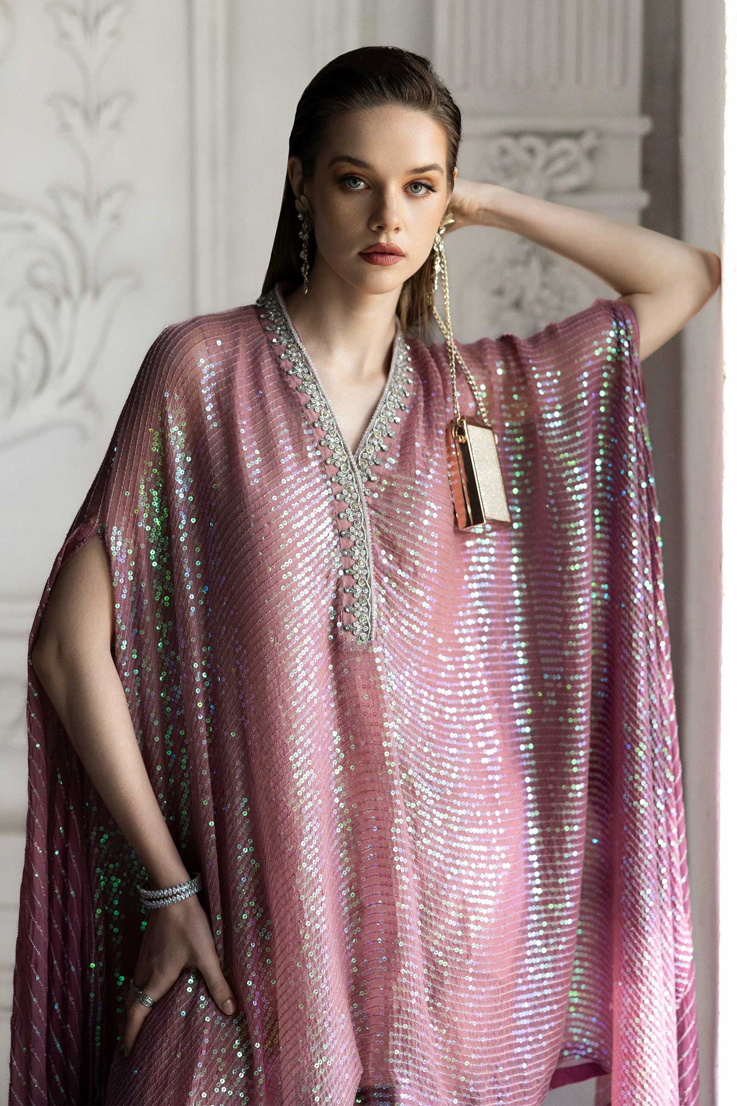 3 Piece Embroidered Chiffon Suit