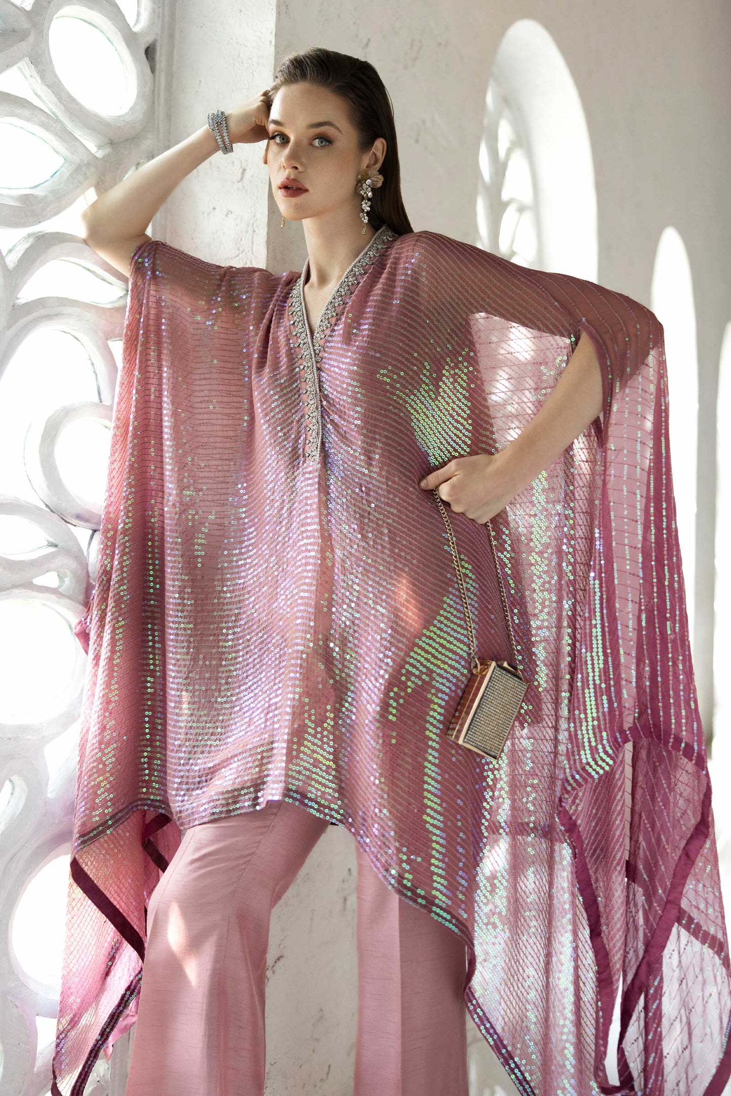 3 Piece Embroidered Chiffon Suit
