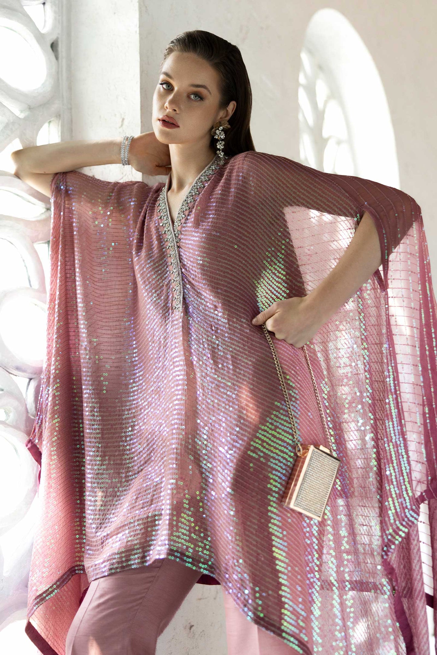 3 Piece Embroidered Chiffon Suit