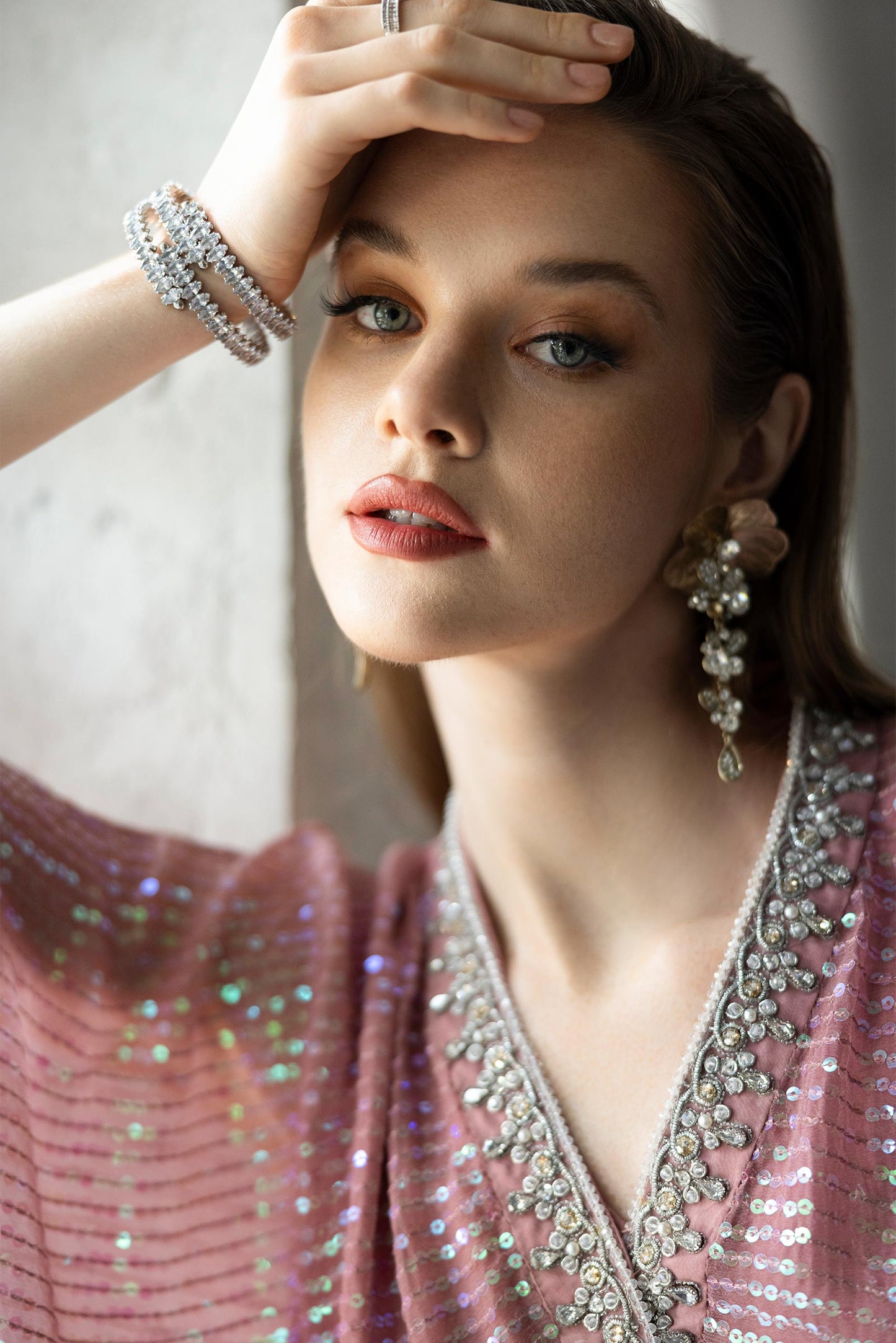 3 Piece Embroidered Chiffon Suit