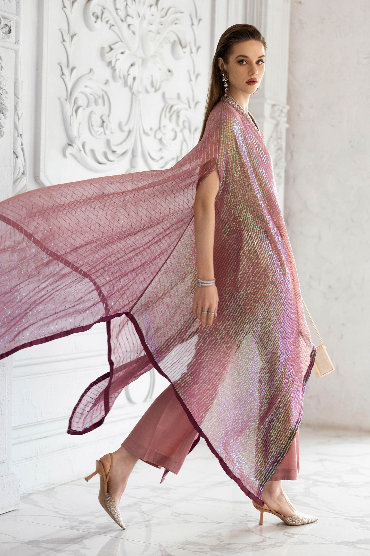 3 Piece Embroidered Chiffon Suit