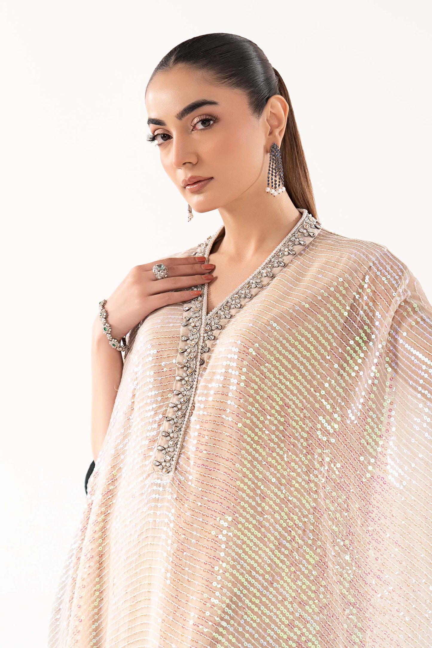 3 Piece Embroidered Chiffon Suit