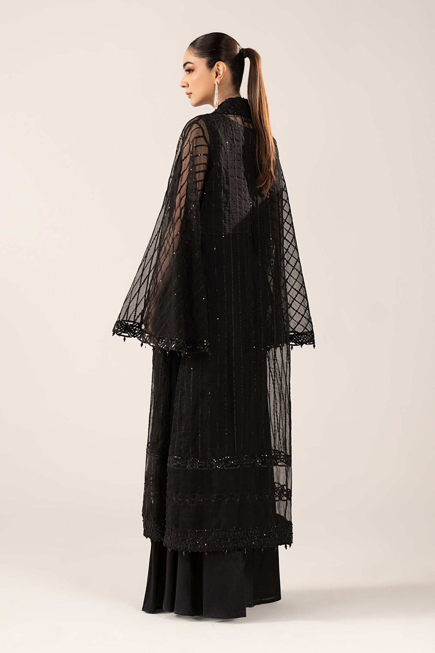 3 Piece Embroidered Organza Suit