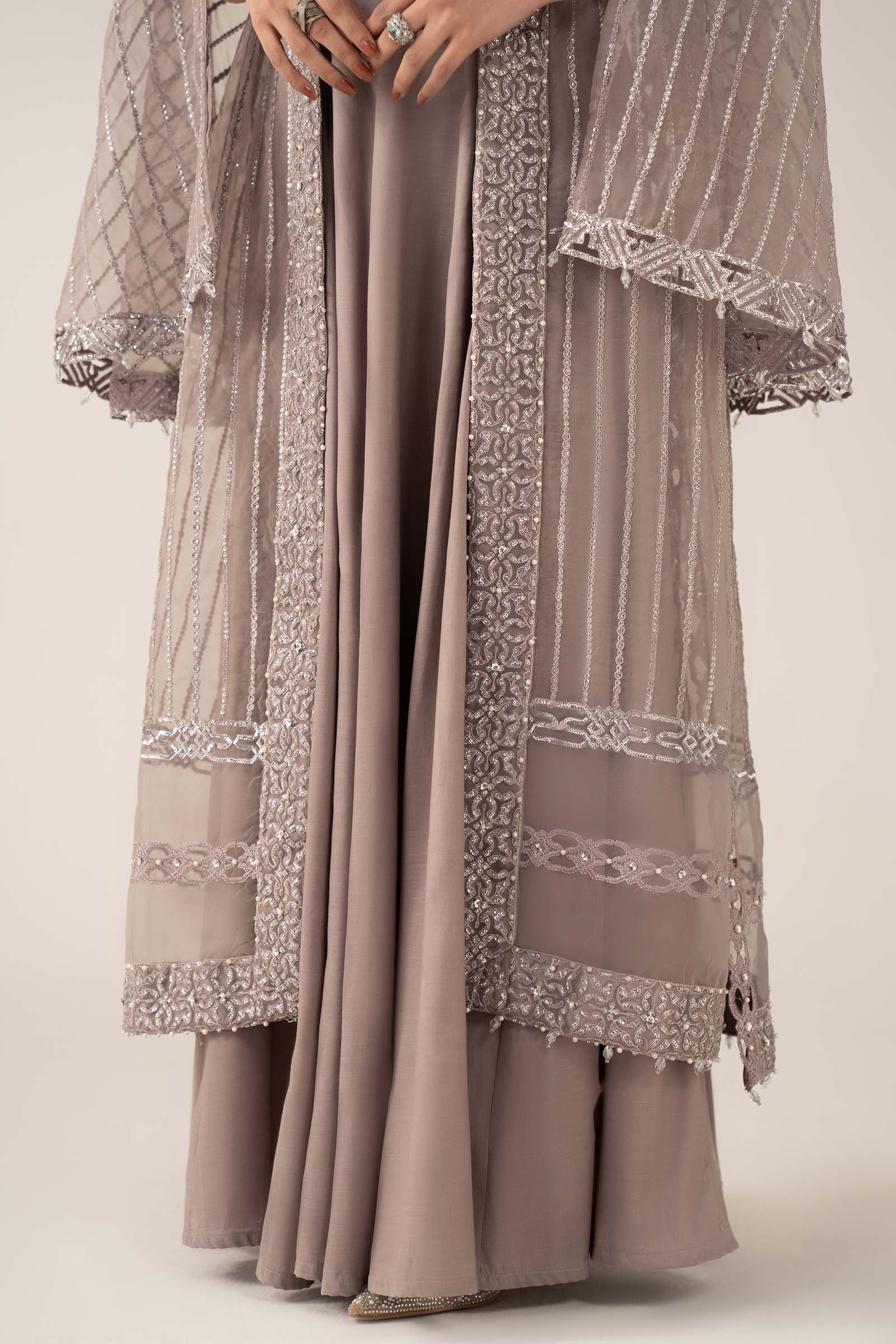 3 Piece Embroidered Organza Suit