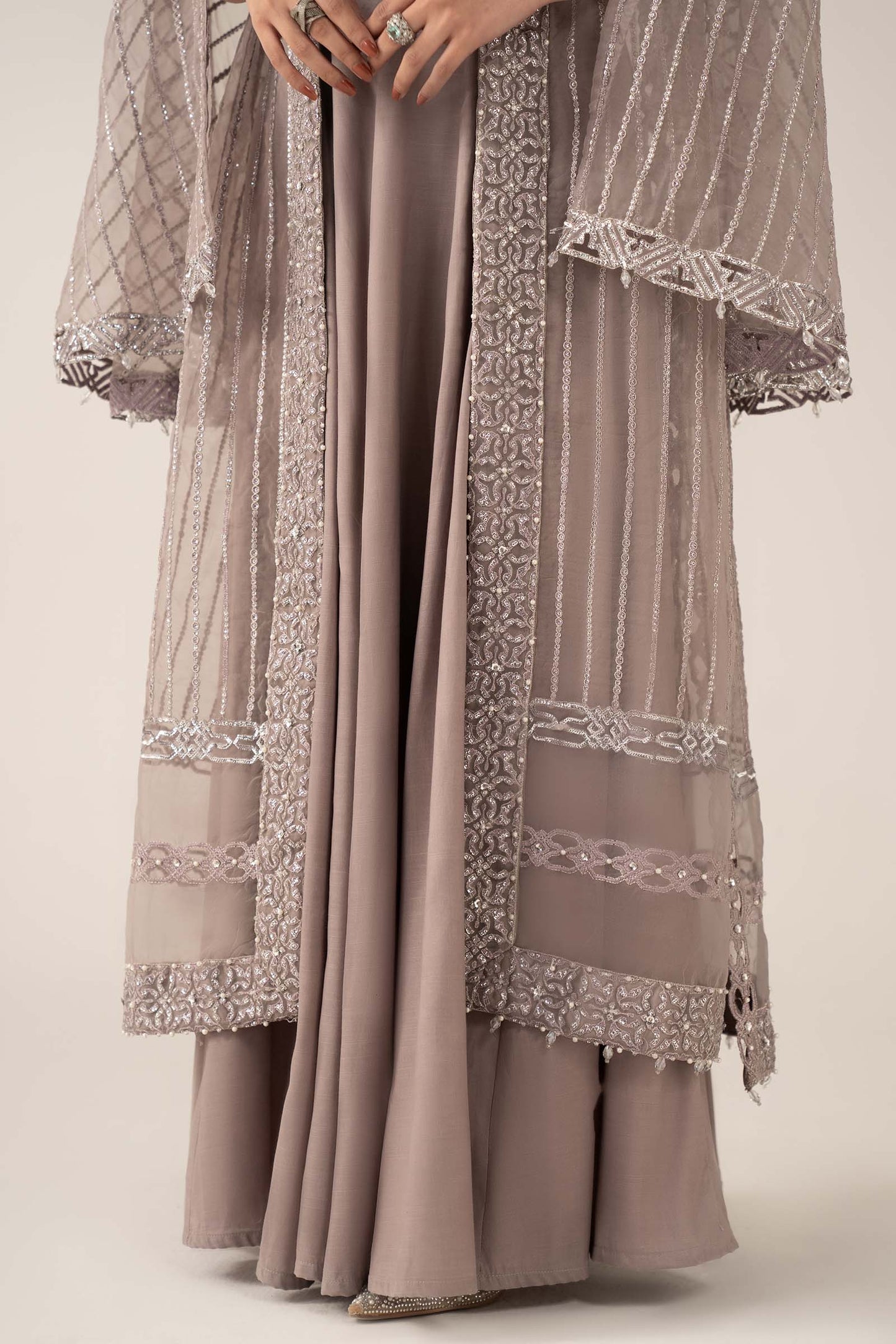 3 Piece Embroidered Organza Suit