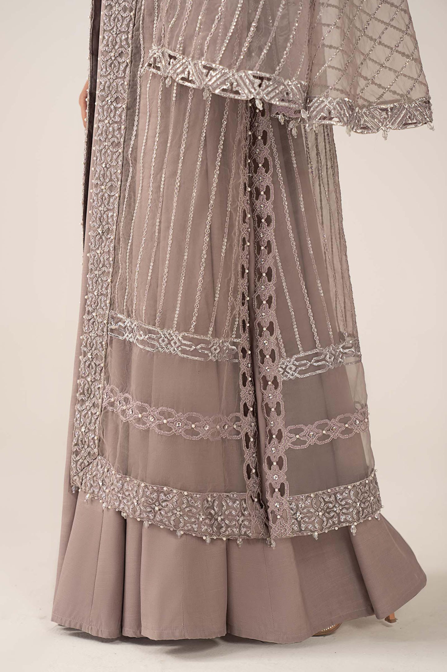 3 Piece Embroidered Organza Suit