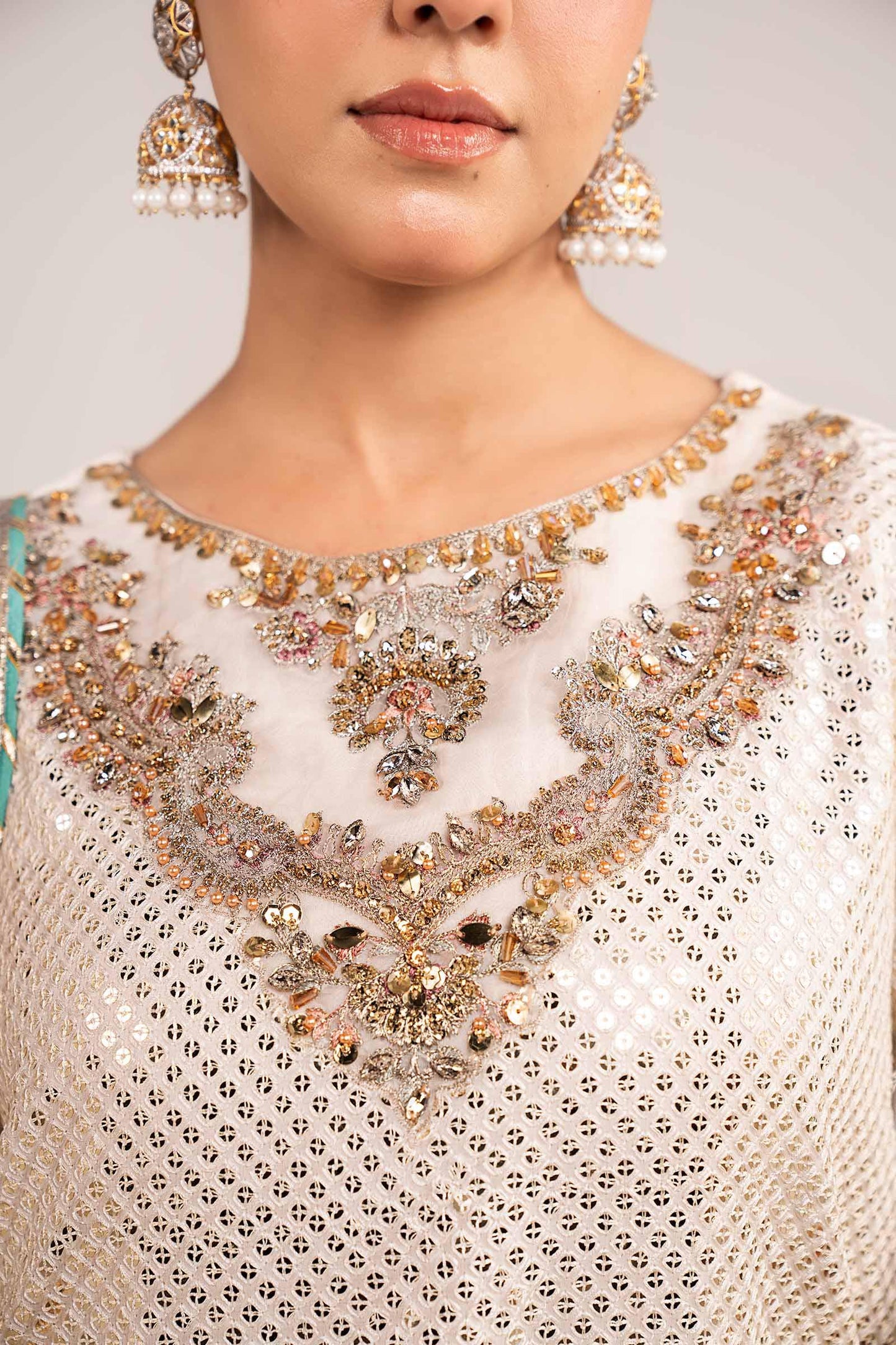 3 Piece Embroidered Chiffon Suit