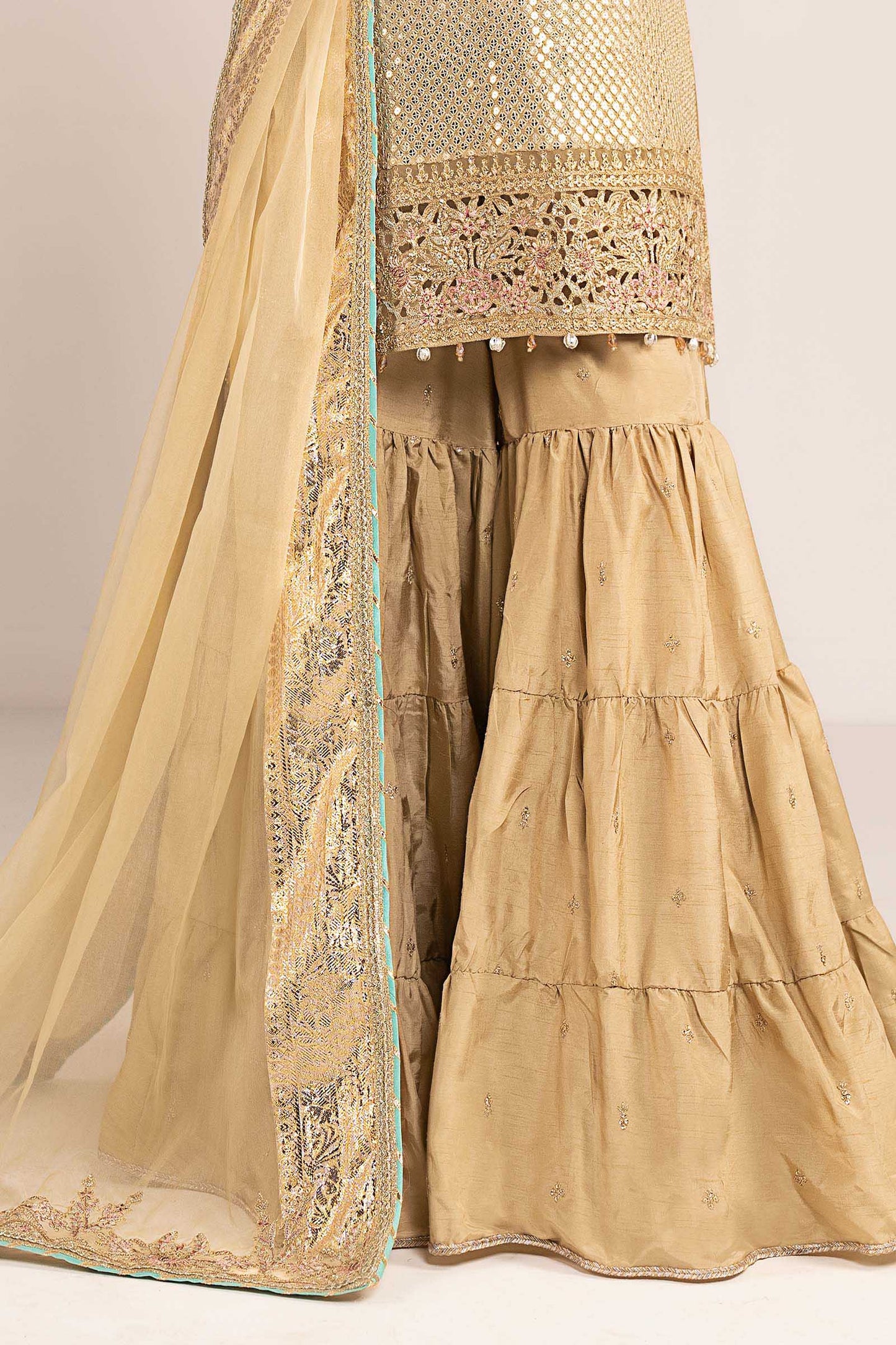 3 Piece Embroidered Chiffon Suit