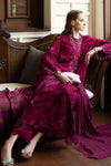 3 Piece Embroidered Raw Silk Suit