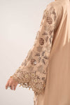 3 Piece Embroidered Raw Silk Suit