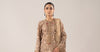 3 Piece Embroidered Raw Silk Suit