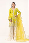 3 Piece Embroidered Raw Silk Suit