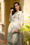 3 Piece Embroidered Raw Silk Suit