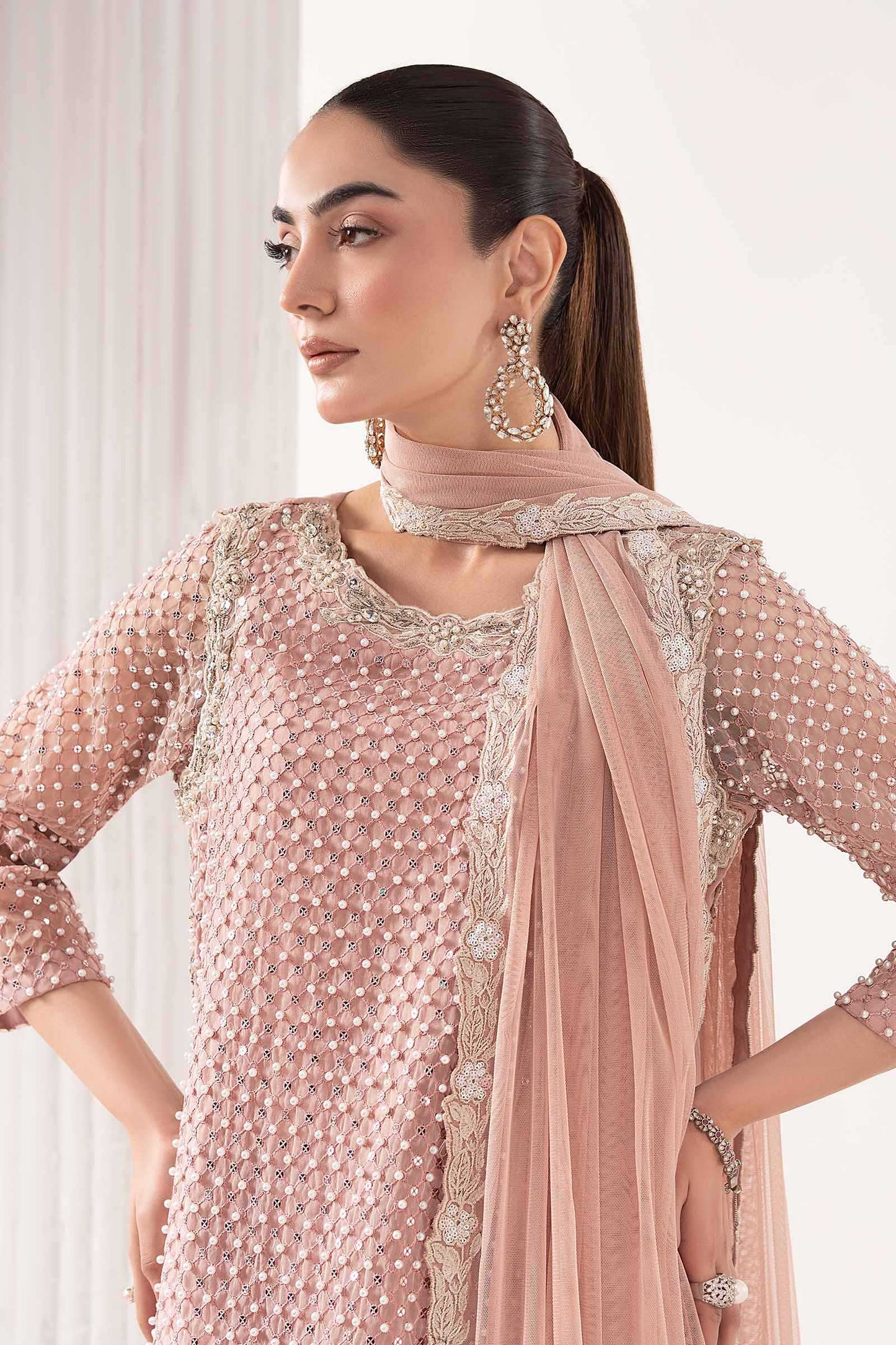 3 Piece Embroidered Organza Suit