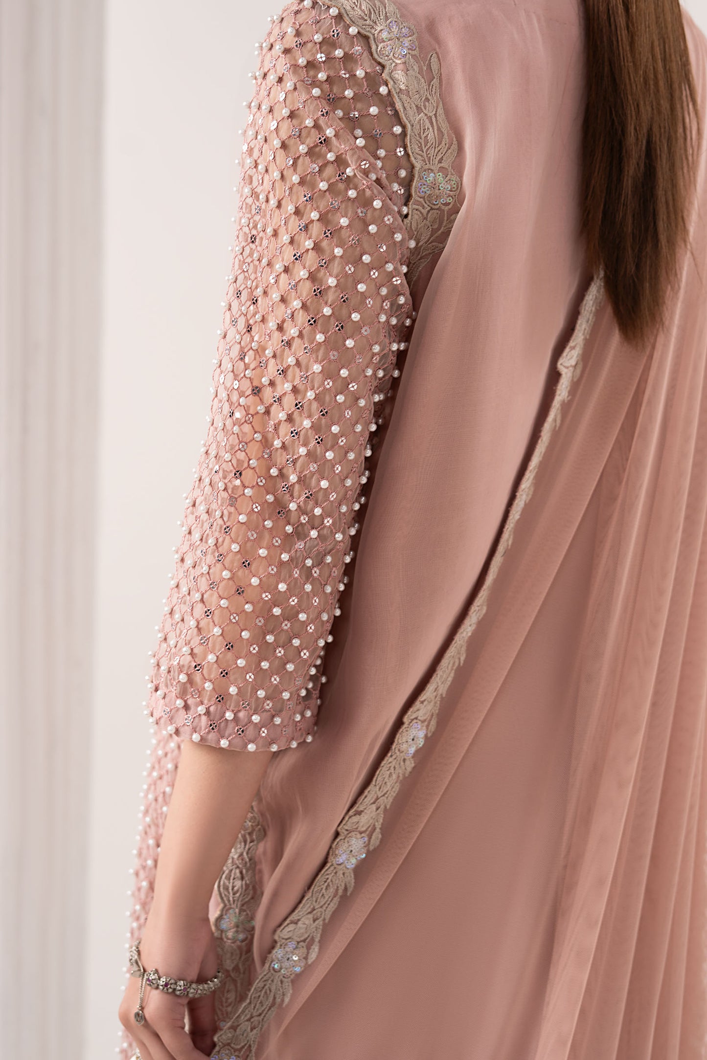 3 Piece Embroidered Organza Suit