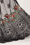 Embroidered Chiffon Saree