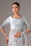 Embroidered Chiffon Saree