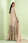3 Piece Embroidered Raw Silk Suit