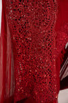 Embroidered Chiffon Saree