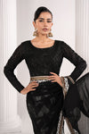 Embroidered Chiffon Saree
