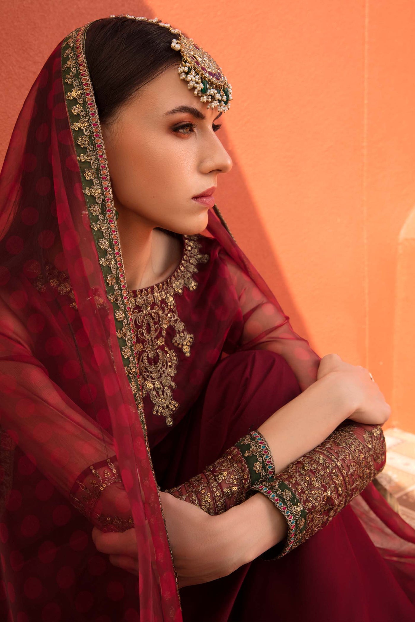 3 Piece Embroidered Suit | SF-EF23-08R1