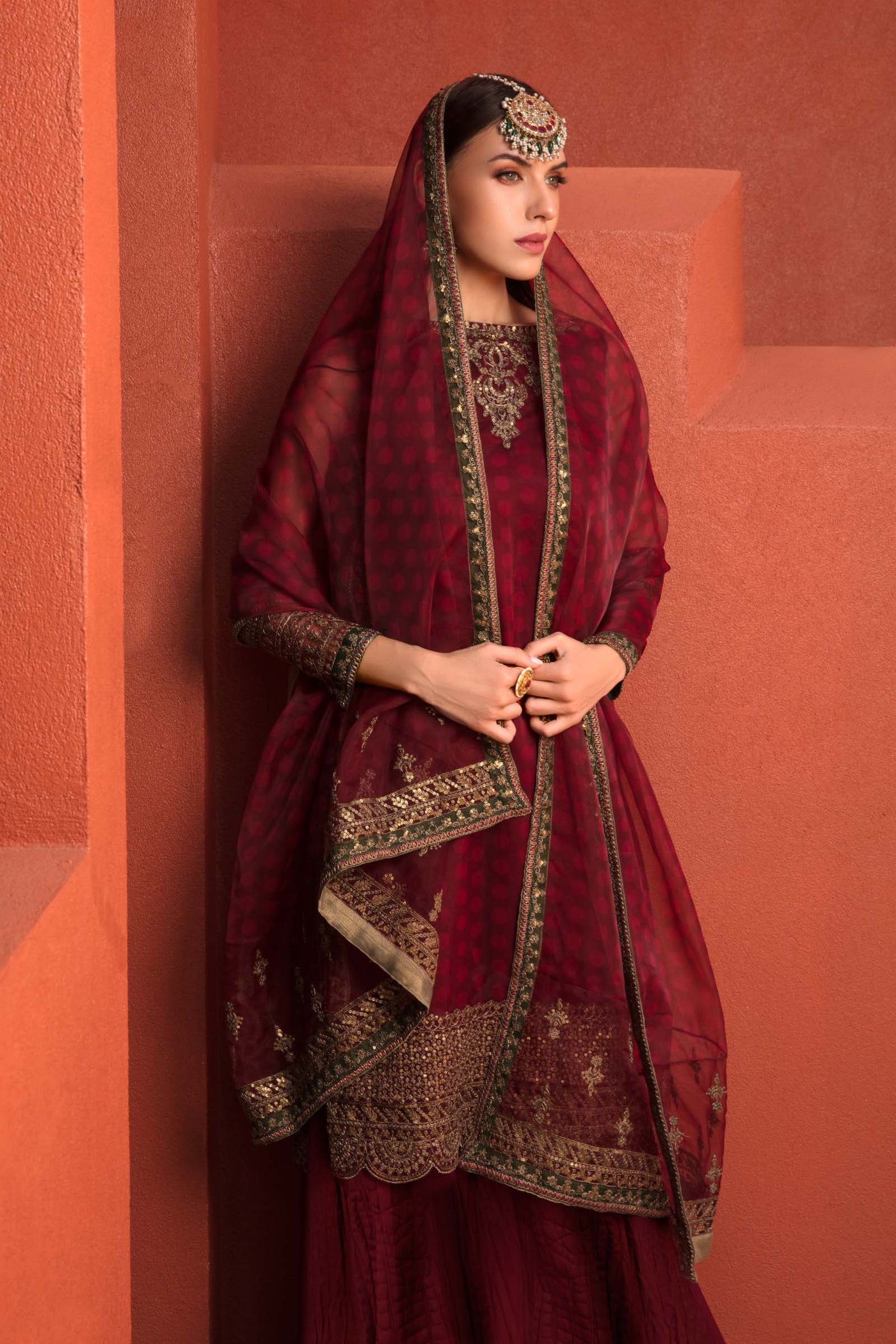 3 Piece Embroidered Suit | SF-EF23-08R1