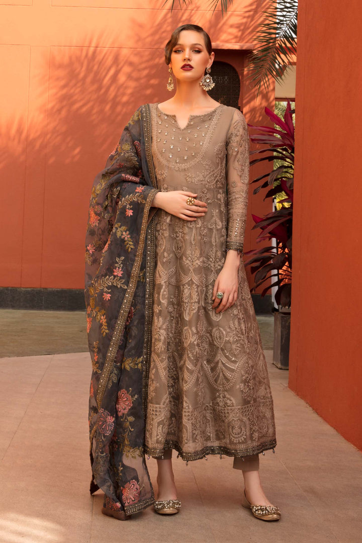 3 Piece Embroidered Suit | SF-EF23-09R1 Eid Collection SFE09R1-ESM-GRY