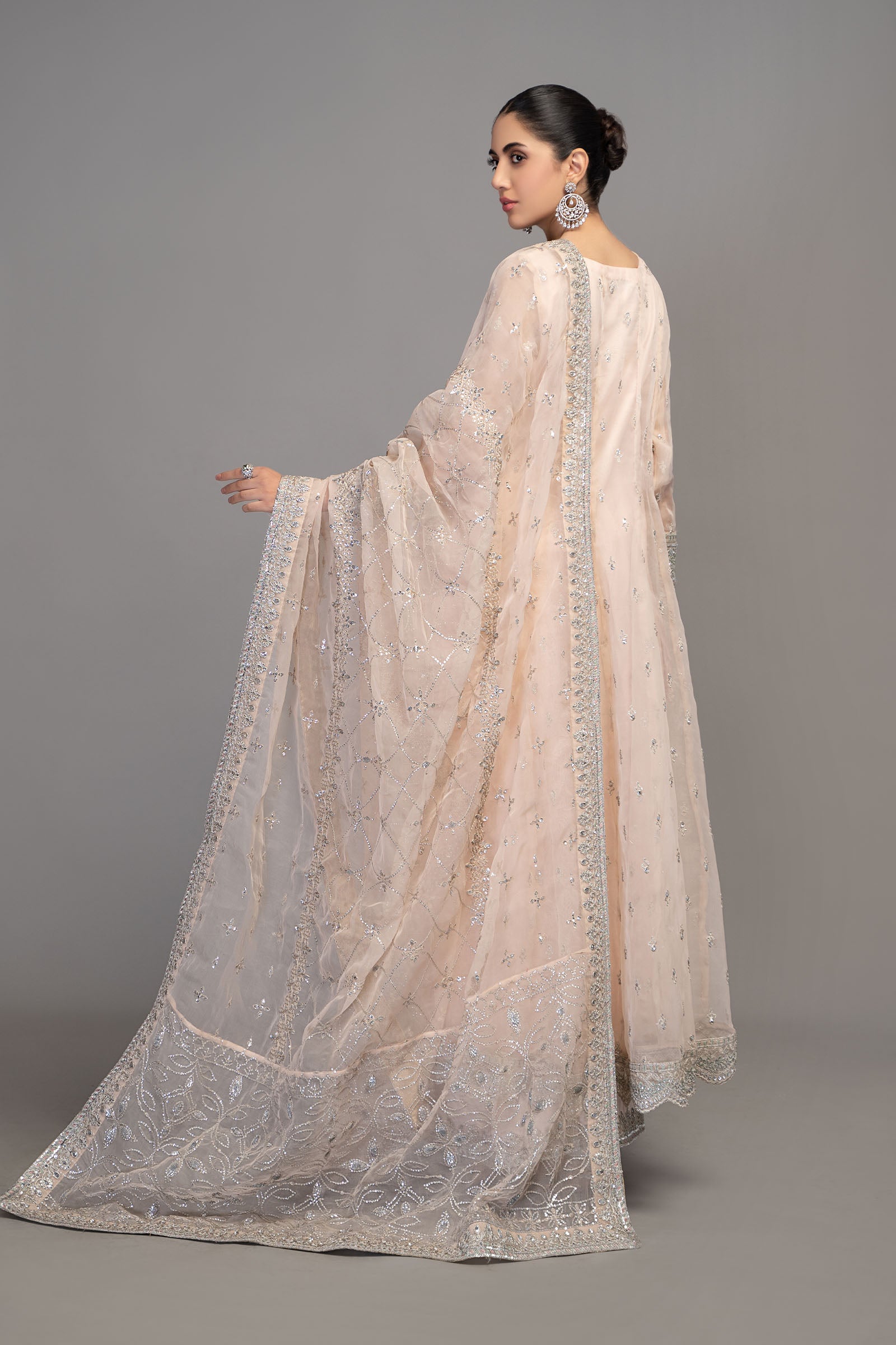 4 Piece Embroidered Frock