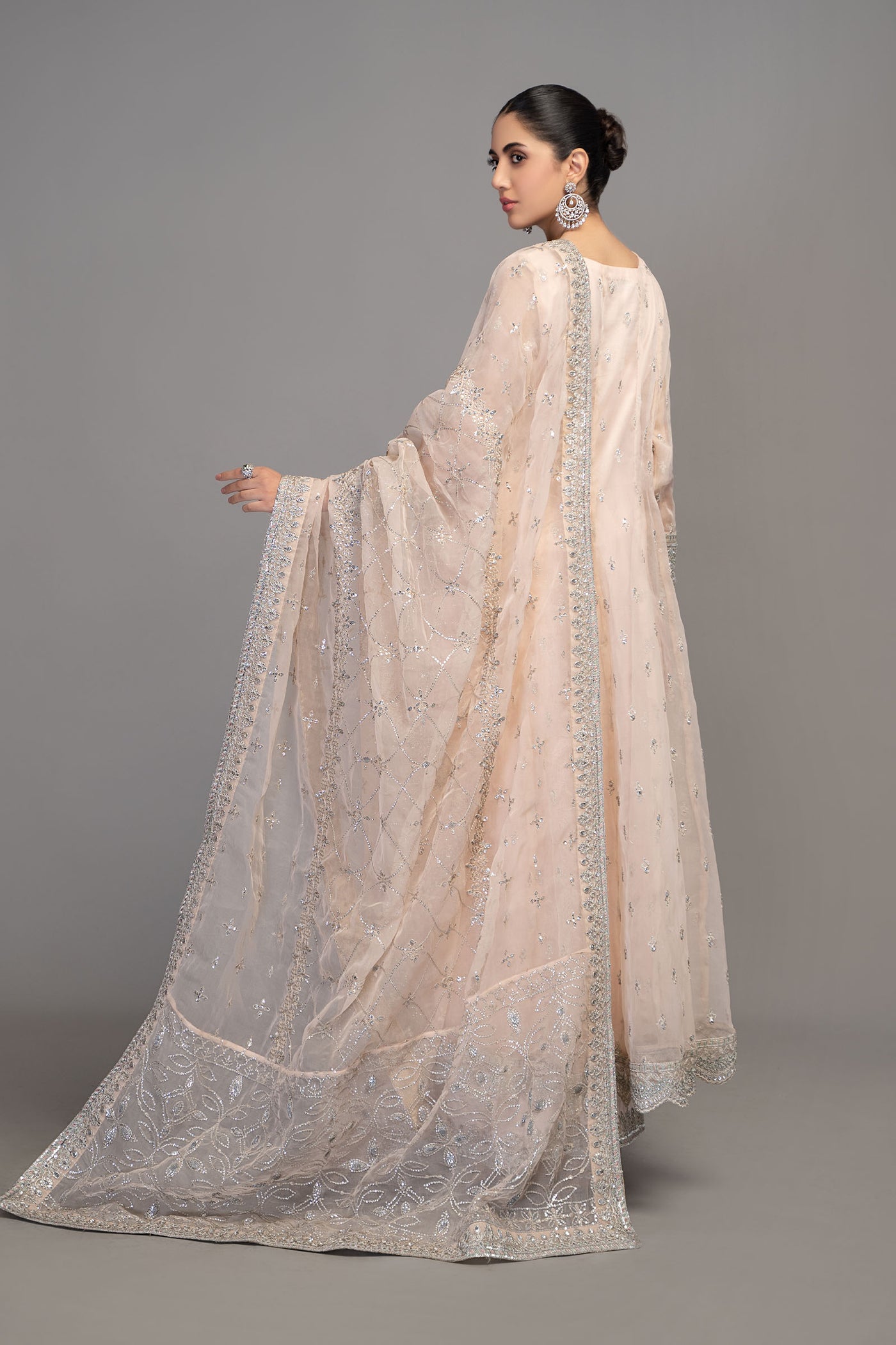 4 Piece Embroidered Frock