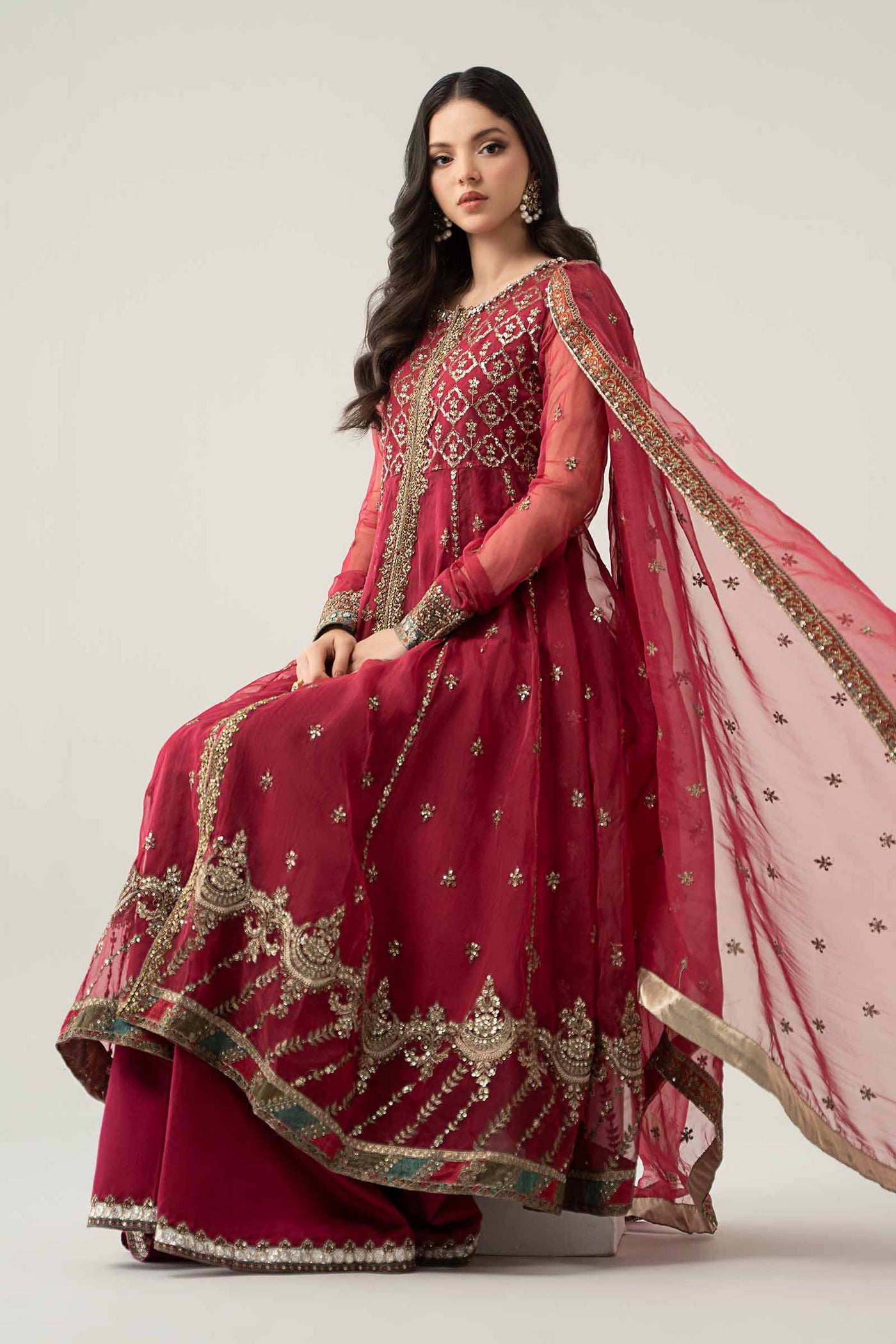3 Piece Embroidered Suit