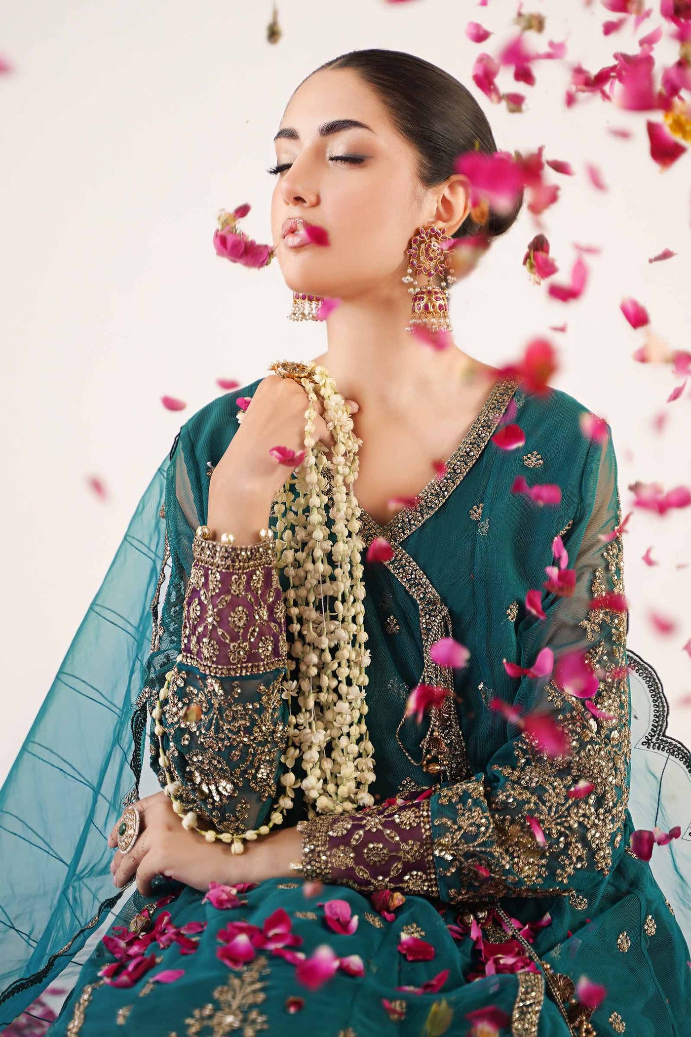 3 Piece Embroidered Net Suit