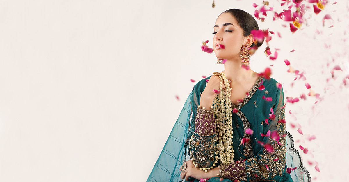 3 Piece Embroidered Net Suit