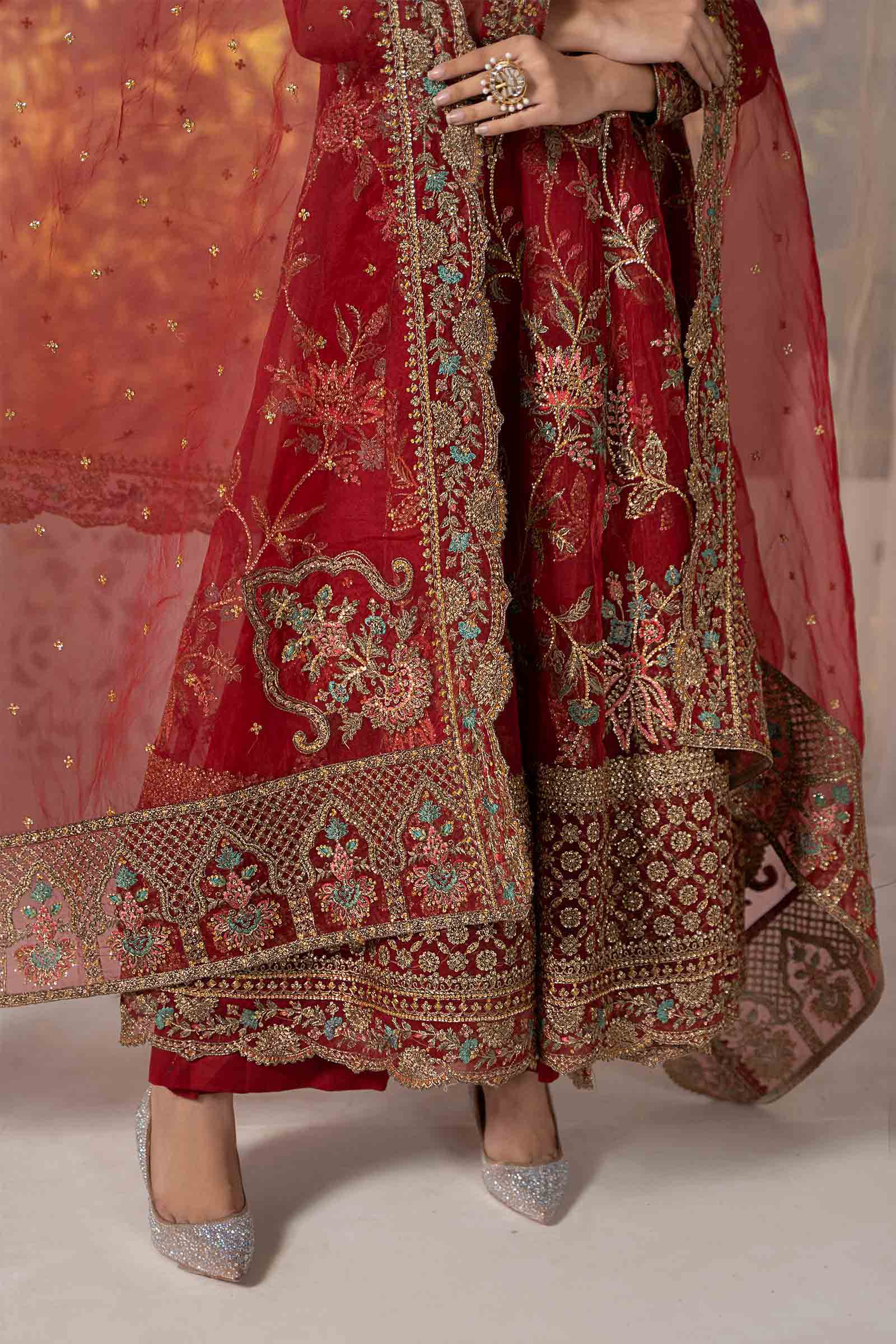 3 Piece Embroidered Organza Suit