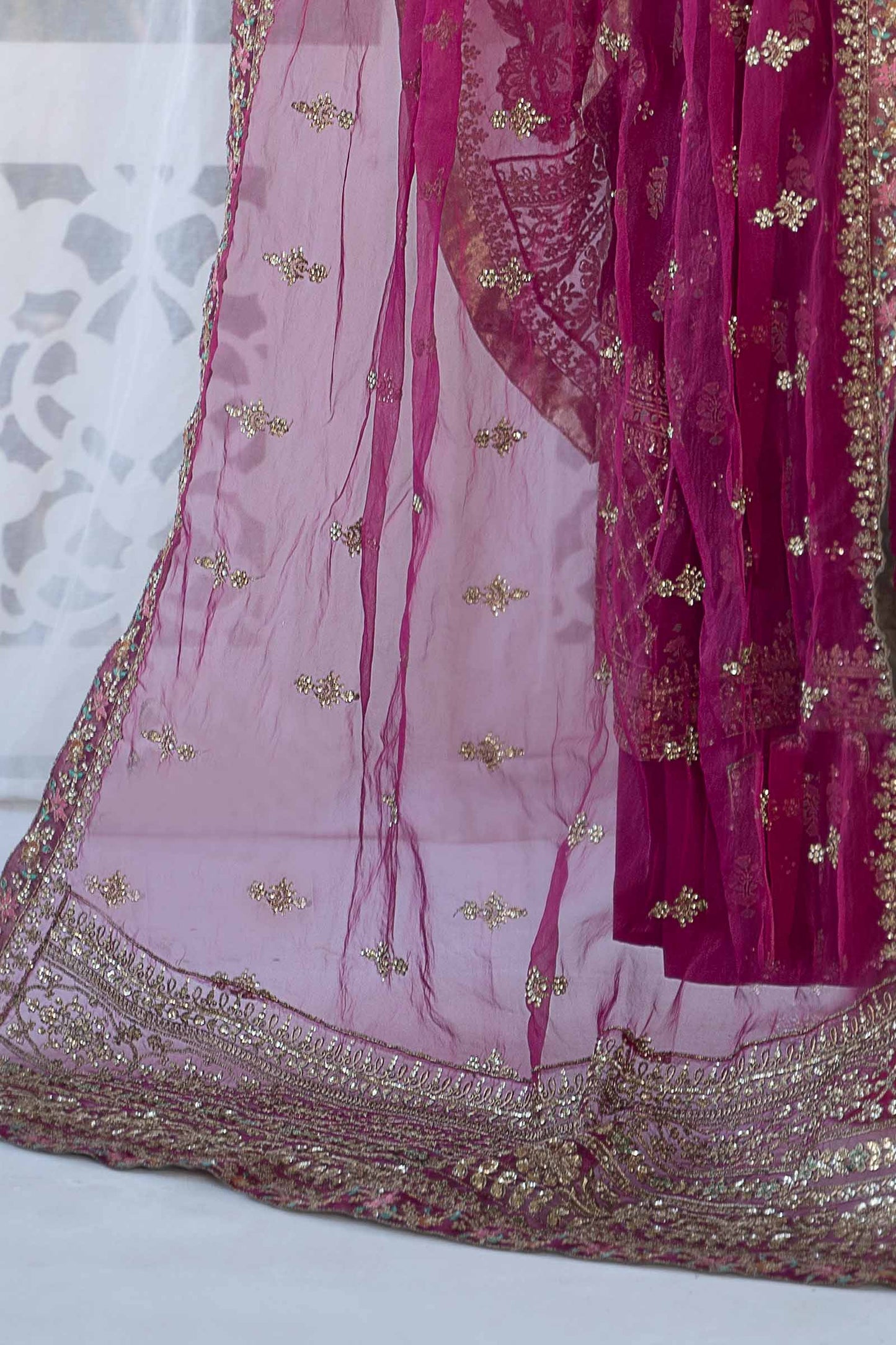 3 Piece Printed Raw Silk Suit