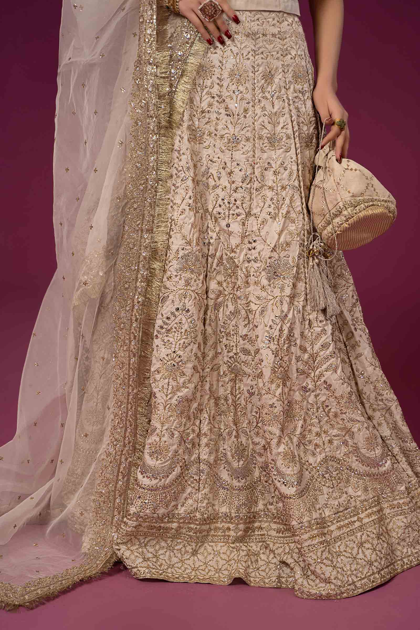 3 Piece Embroidered Raw Silk Suit