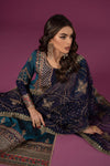 3 Piece Embroidered Raw Silk Suit