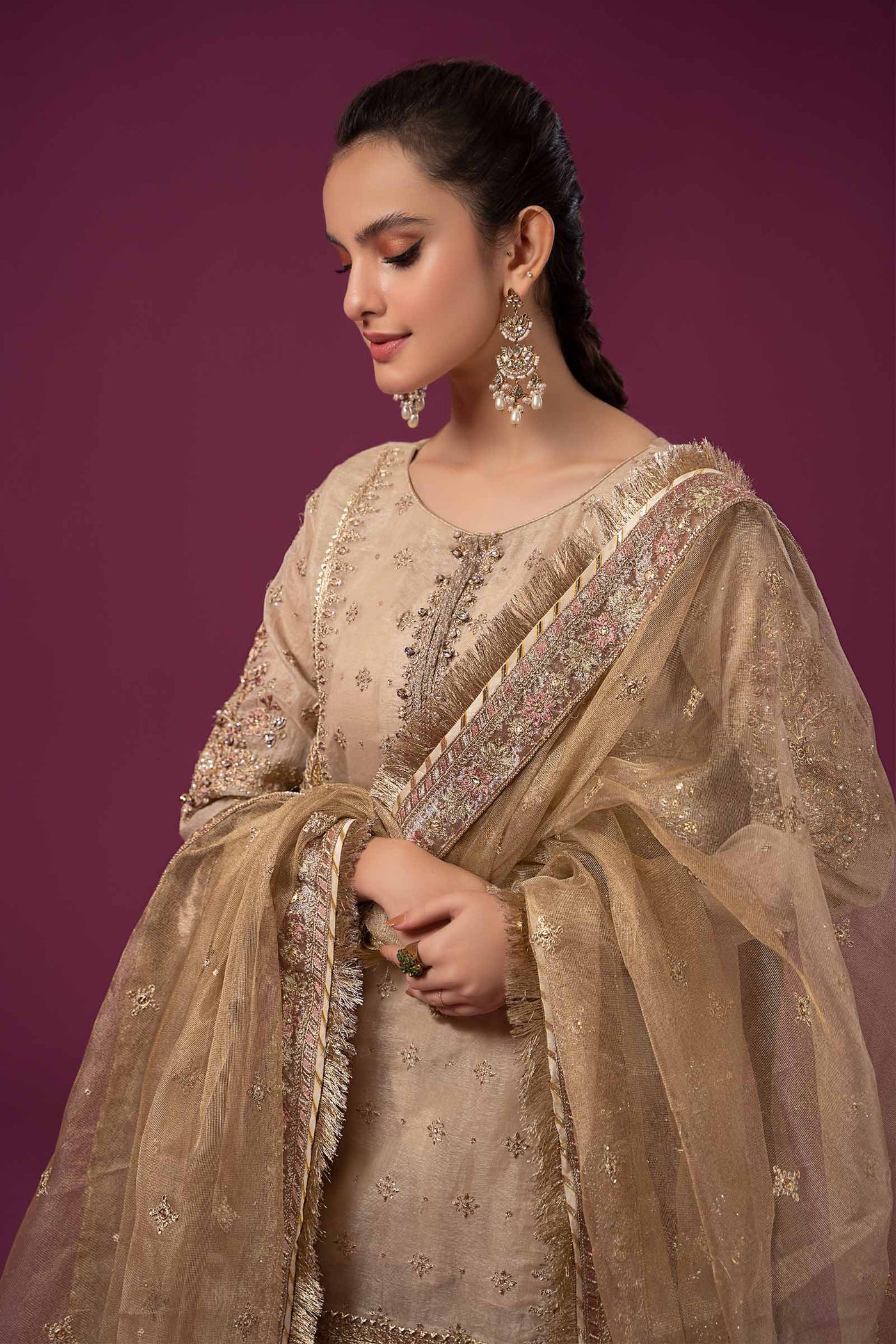 3 Piece Embroidered Masoori Suit