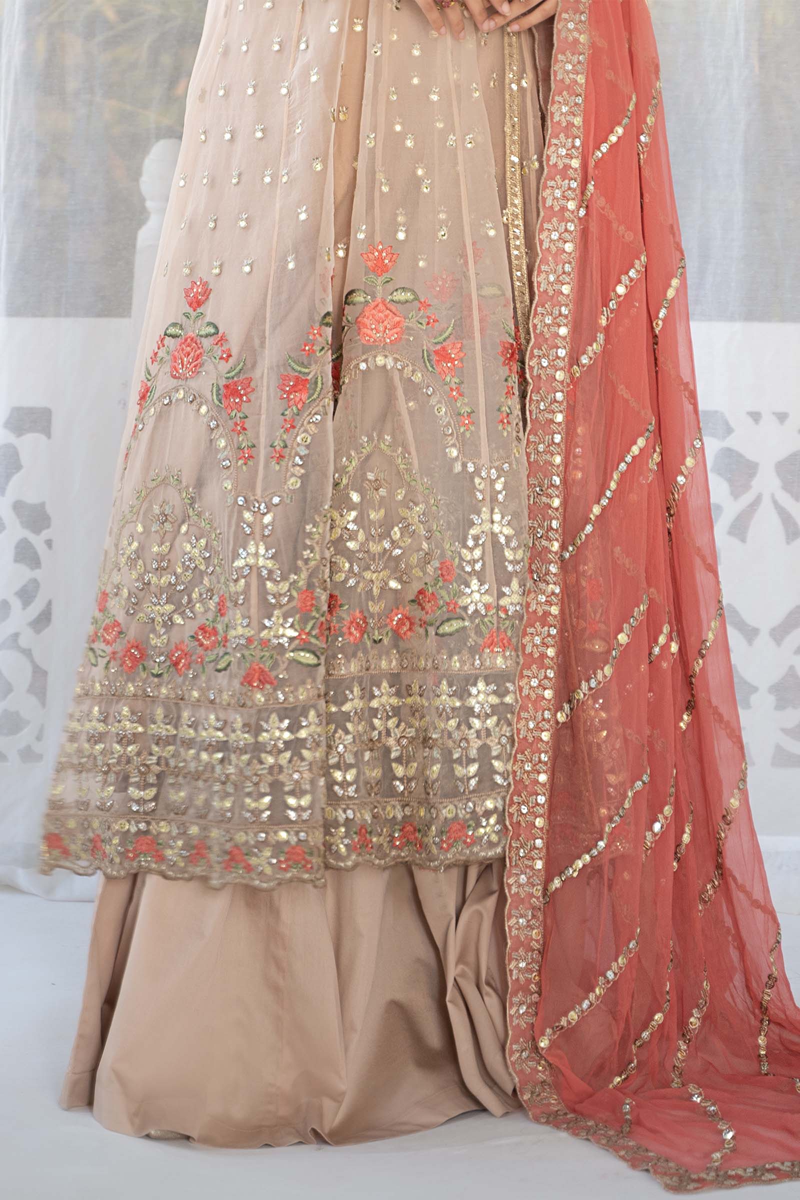 3 Piece Embroidered Organza Suit